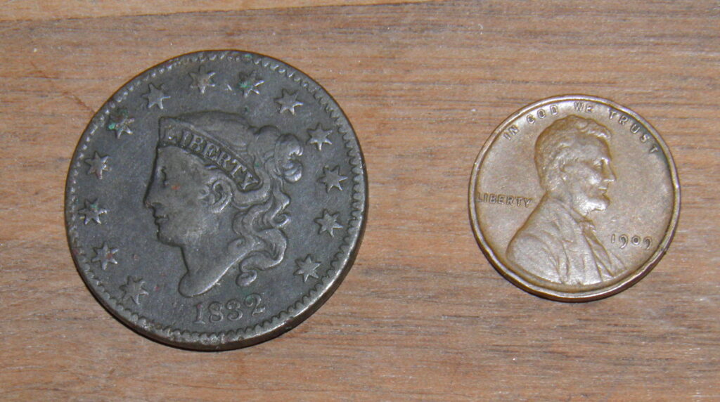 1909 Lincoln Penny, 1832 Large Cent