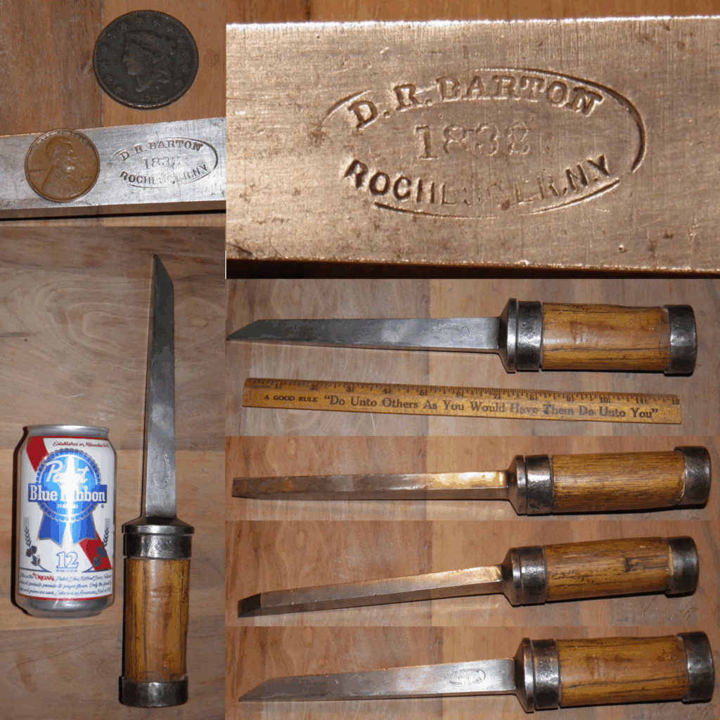 Oval D. R. Barton 1832 Rochester N. Y. 7/16" sticker Chisel 2025