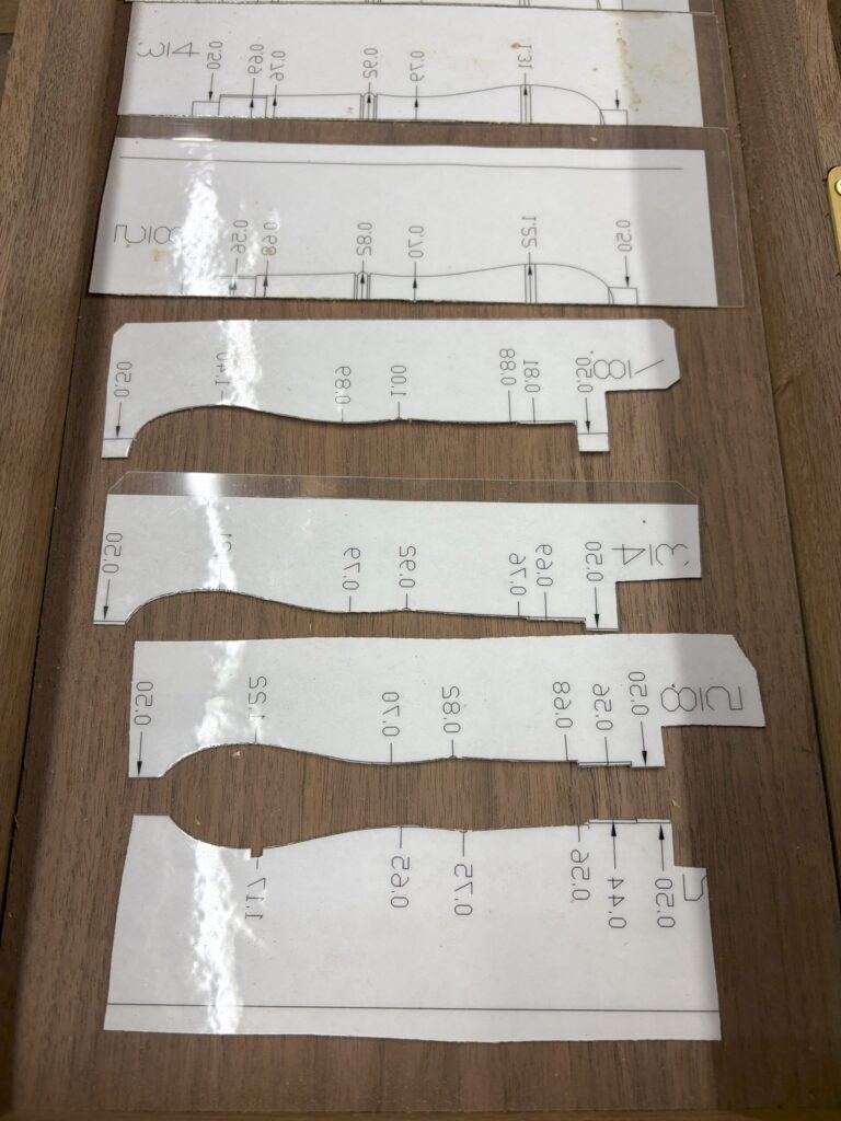 Templates for Turning the handles on the Lathe